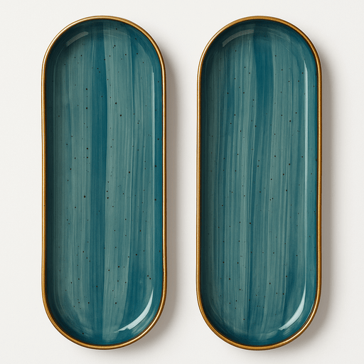 Emerald Shushi Plates - Set of 2