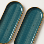Emerald Shushi Plates - Set of 2