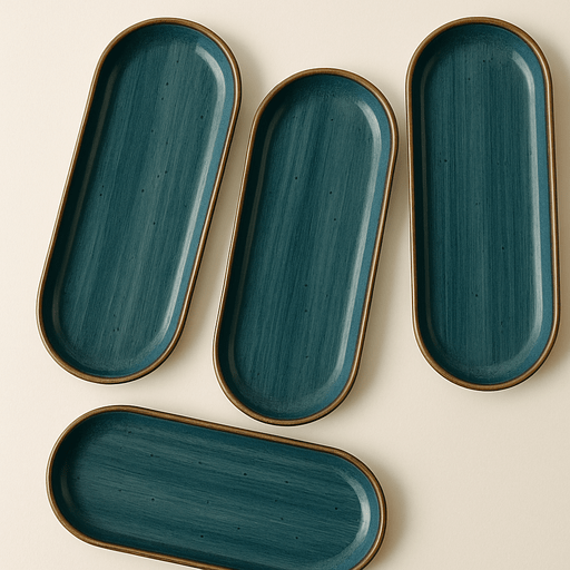 Emerald Shushi Plates - Set of 2