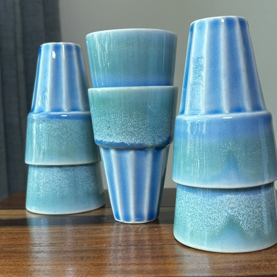 Seashore - Sea blue - Set of 6