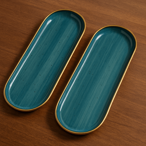 Emerald Shushi Plates - Set of 2